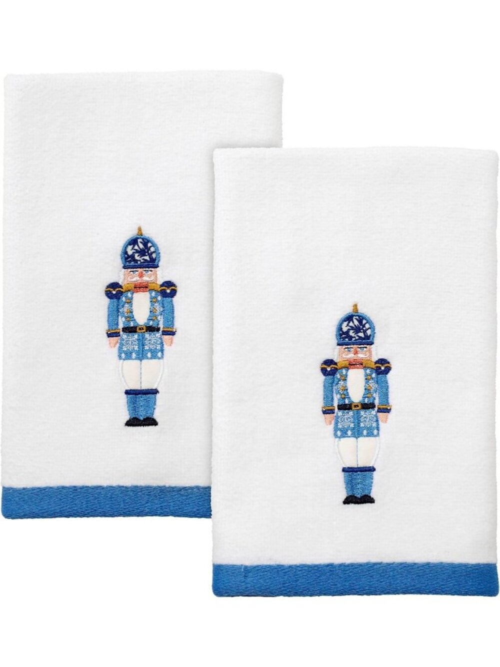 Christmas Fingertip Towels 2 Pack - Soft, Absorbent Cotton Holiday Decor